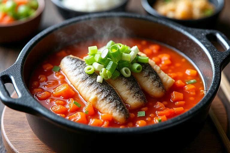 맛있게 조리된 고등어 김치찜